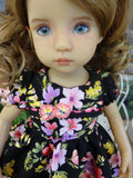 Elegant Garden - dress, tights & shoes for Little Darling Doll or other 33cm BJD