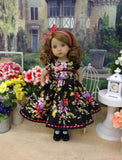 Elegant Garden - dress, tights & shoes for Little Darling Doll or other 33cm BJD