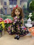 Elegant Garden - dress, tights & shoes for Little Darling Doll or other 33cm BJD