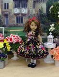 Elegant Garden - dress, tights & shoes for Little Darling Doll or other 33cm BJD