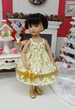 Elegant Golden Deer - dress & shoes for Little Darling Doll or 33cm BJD