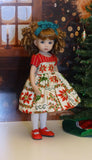 Elegant Poinsettia - dress, tights & shoes for Little Darling Doll or 33cm BJD