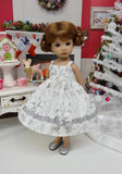 Elegant Silver Deer - dress & shoes for Little Darling Doll or 33cm BJD