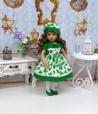 Emerald Clover - dress, hat, tights & shoes for Little Darling Doll or other 33cm BJD