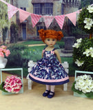 Enchanted Meadow - dress, tights & shoes for Little Darling Doll or 33cm BJD