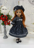 Evening Snowflakes - dress, hat, tights & shoes for Little Darling Doll or 33cm BJD