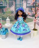 Exotic Bouquet - dress, hat, tights & shoes for Little Darling Doll or 33cm BJD
