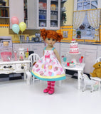 Fairy Cake - dress, tights & shoes for Little Darling Doll or 33cm BJD