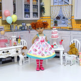 Fairy Cake - dress, tights & shoes for Little Darling Doll or 33cm BJD