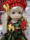 Fa La La La La - dress, hat, tights & shoes for Little Darling Doll or 33cm BJD