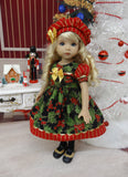 Fa La La La La - dress, hat, tights & shoes for Little Darling Doll or 33cm BJD