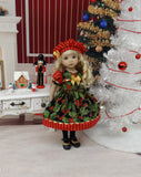 Fa La La La La - dress, hat, tights & shoes for Little Darling Doll or 33cm BJD