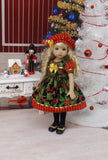 Fa La La La La - dress, hat, tights & shoes for Little Darling Doll or 33cm BJD