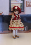 Fall Darling - dress, vest, beret, tights & shoes for Little Darling Doll or 33cm BJD