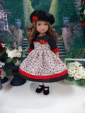 Fall Elegance - dress, hat, tights & shoes for Little Darling Doll or 33cm BJD