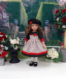 Fall Elegance - dress, hat, tights & shoes for Little Darling Doll or 33cm BJD