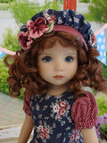 Fall In Bloom - dress, beret, tights & shoes for Little Darling Doll