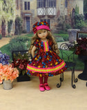 Falling Leaves - dress, hat, tights & shoes for Little Darling Doll or 33cm BJD