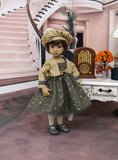 Falling Stars - dress, jacket, beret, tights & shoes for Little Darling Doll or 33cm BJD