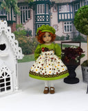 Festive Fall - dress, hat, tights & shoes for Little Darling Doll or 33cm BJD