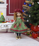 Festive Ornaments - dress, tights & shoes for Little Darling Doll or 33cm BJD