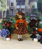 Festive Pumpkin - dress, hat, tights & shoes for Little Darling Doll or 33cm BJD
