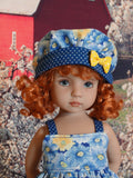 Field of Blue - dress, hat & sandals for Little Darling Doll