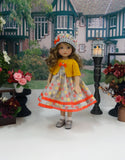 Field of Flowers - dress, sweater, hat, socks & shoes for Little Darling Doll or 33cm BJD