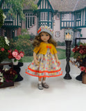 Field of Flowers - dress, sweater, hat, socks & shoes for Little Darling Doll or 33cm BJD