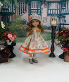 Field of Flowers - dress, sweater, hat, socks & shoes for Little Darling Doll or 33cm BJD
