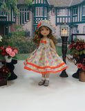 Field of Flowers - dress, sweater, hat, socks & shoes for Little Darling Doll or 33cm BJD