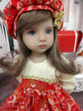Filigree Heart - dress, hat, tights & shoes for Little Darling Doll or 33cm BJD