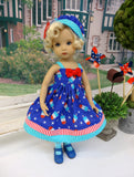 Firecracker Popsicle - dress, hat, socks & shoes for Little Darling Doll or 33cm BJD