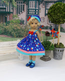 Firecracker Popsicle - dress, hat, socks & shoes for Little Darling Doll or 33cm BJD