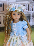 Floral Bliss - dress, hat, tights & shoes for Little Darling Doll