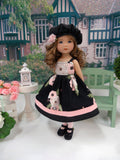 Floral Sophisticate - dress, hat, tights & shoes for Little Darling Doll or 33cm BJD