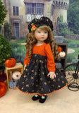 Floral Spice - dress, hat, tights & shoes for Little Darling Doll or 33cm BJD
