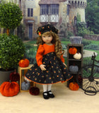 Floral Spice - dress, hat, tights & shoes for Little Darling Doll or 33cm BJD