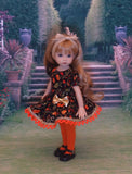 Flourish of Leaves - dress, tights & shoes for Little Darling Doll or 33cm BJD