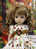 Floral Frenzy - dress, tights & shoes for Little Darling Doll or other 33cm BJD