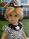 Flower Silhouette - dress, tights & shoes for Little Darling Doll