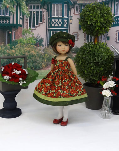 Flowering Quince - dress, hat, tights & shoes for Little Darling Doll or  33cm BJD