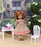 Flowering Trellis - dress, socks & shoes for Little Darling Doll or 33cm BJD