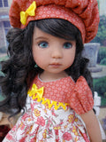 Flowers in Fall - dress, beret, tights & shoes for Little Darling Doll or 33cm BJD