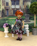 Forest Lilac - dress, tights & shoes for Little Darling Doll or 33cm BJD