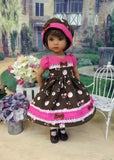 Forest Mushroom - dress, hat, tights & shoes for Little Darling Doll