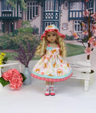 Fox Meadow - dress, hat, socks & saddle shoes for Little Darling Doll or 33cm BJD