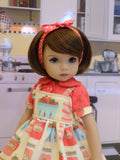 Fresh Strawberry Jam - dress, blouse, socks & shoes for Little Darling Doll or 33cm BJD