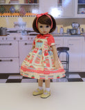 Fresh Strawberry Jam - dress, blouse, socks & shoes for Little Darling Doll or 33cm BJD