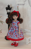 Frosted Berries - dress, tights & shoes for Little Darling Doll or 33cm BJD